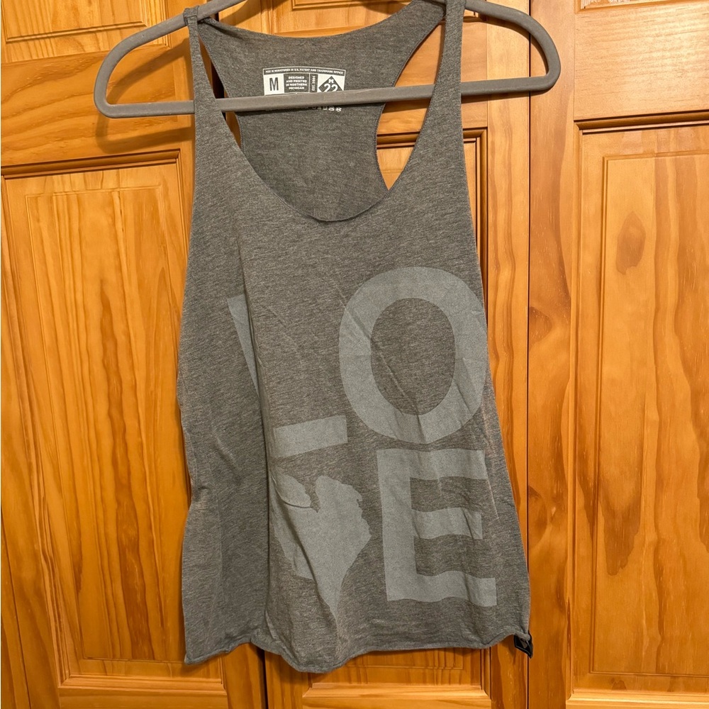 Charcoal Love Graphic Tank Top